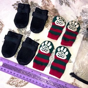 2 Pair Zack Zoey Pet Fashion Booties / Socks Small DOG OR CAT